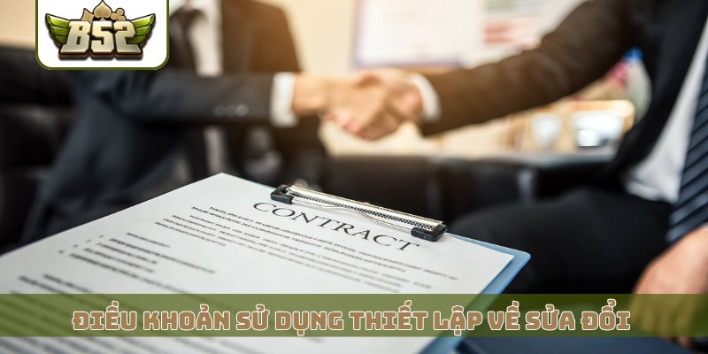 Điều khoản sử dụng thiết lập về sửa đổi thông tin