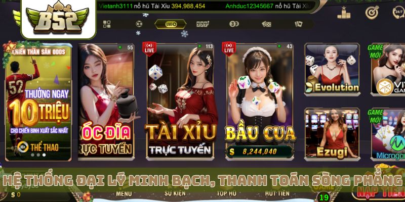 Hệ thống đại lý minh bạch, thanh toán sòng phẳng