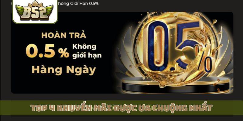 Top 4 khuyến mãi được ưa chuộng nhất
